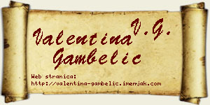Valentina Gambelić vizit kartica